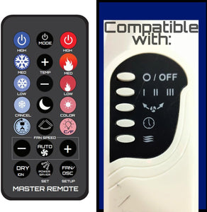 Remotes Remade™ provides 3 alternatives for older Holmes models. They are splash-proof w/ 2023 tech & require no programming. 10-year battery life & 2-yr warranty. Enjoy convenience, durability & reliability. Speedy production & delivery. Intuitive one-touch controls & wide compatibility. Get perfect air flow w/ a simple touch & easy instructions-ready to enjoy in no time.