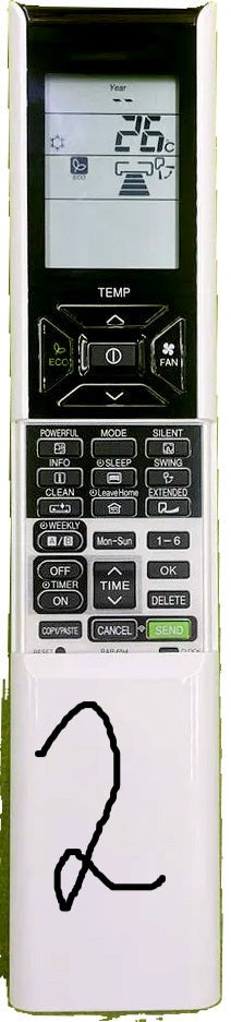 Replacement Remote for Hitachi Air Conditioners Model: RAK-25NHA2