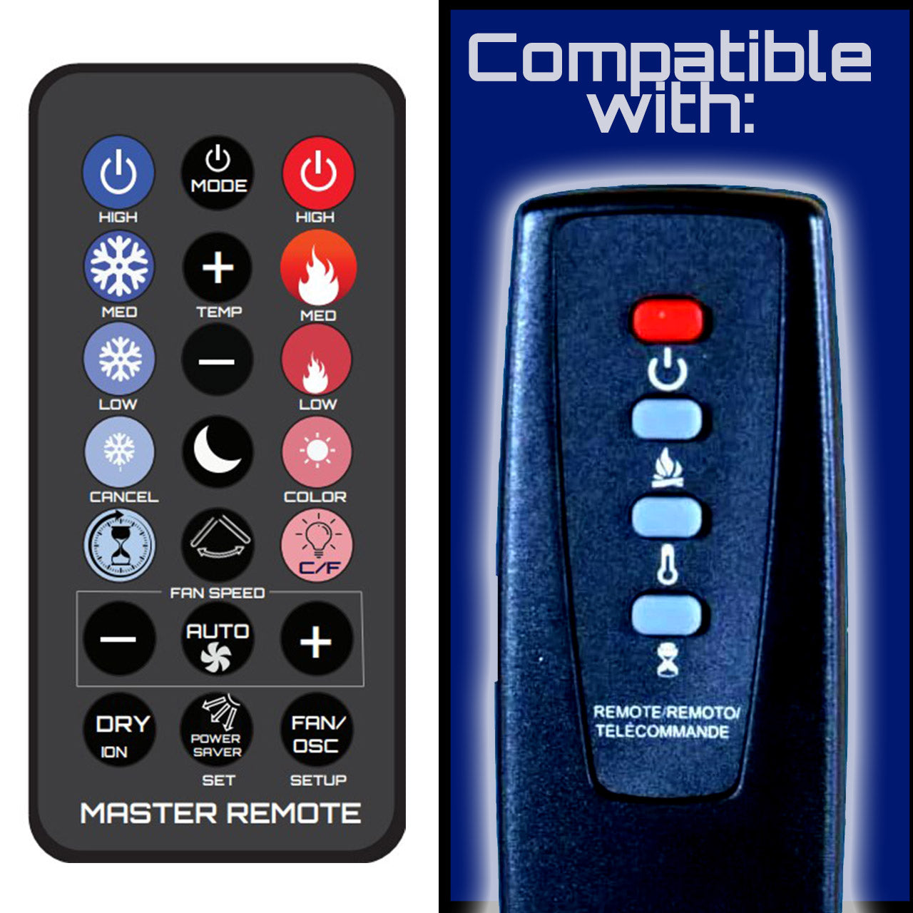 Rem Tree Remote Replacement Fireplace Remote – Remotes Remade