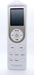 AC Remote Controller for FARADAY Air Conditioners
