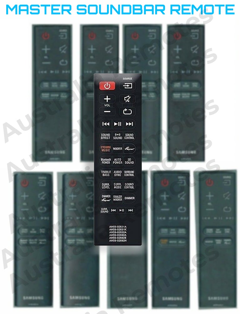 Master Remote for the Samsung Soundbar Models pictured – Remotes Remade
