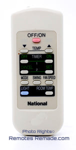 National Air Conditioner Remote
