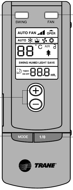 Air Conditioner Remote for Trane Models MCW
