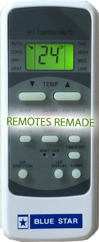 Air Con Remote for Blue Star Model RG51M/BGE-IN