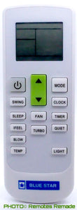 Replacement AC Remote for Blue Star Air Conditioner Remotes